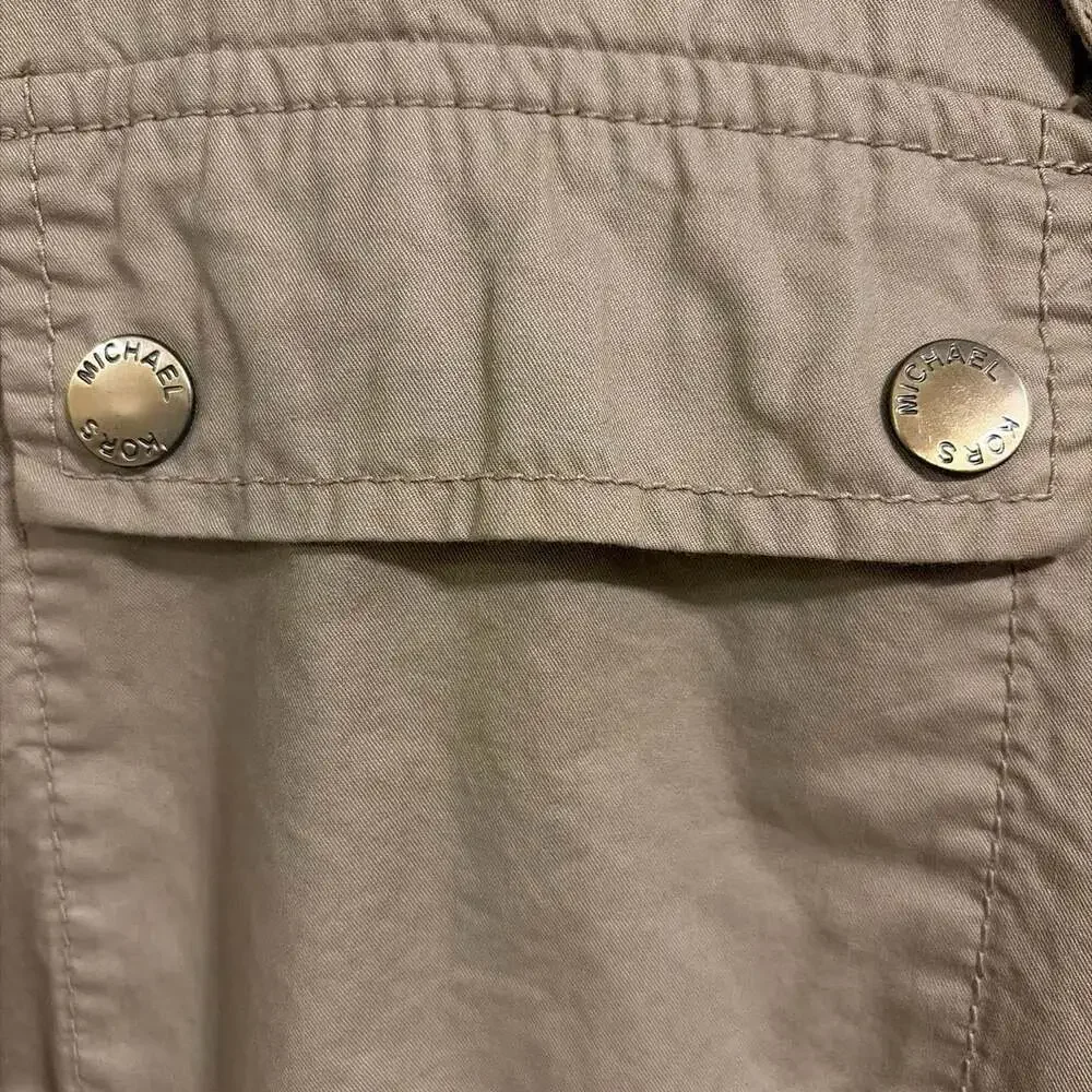 Michael Kors Women Utility Hooded Jacket with Cinch Waist Size 2X